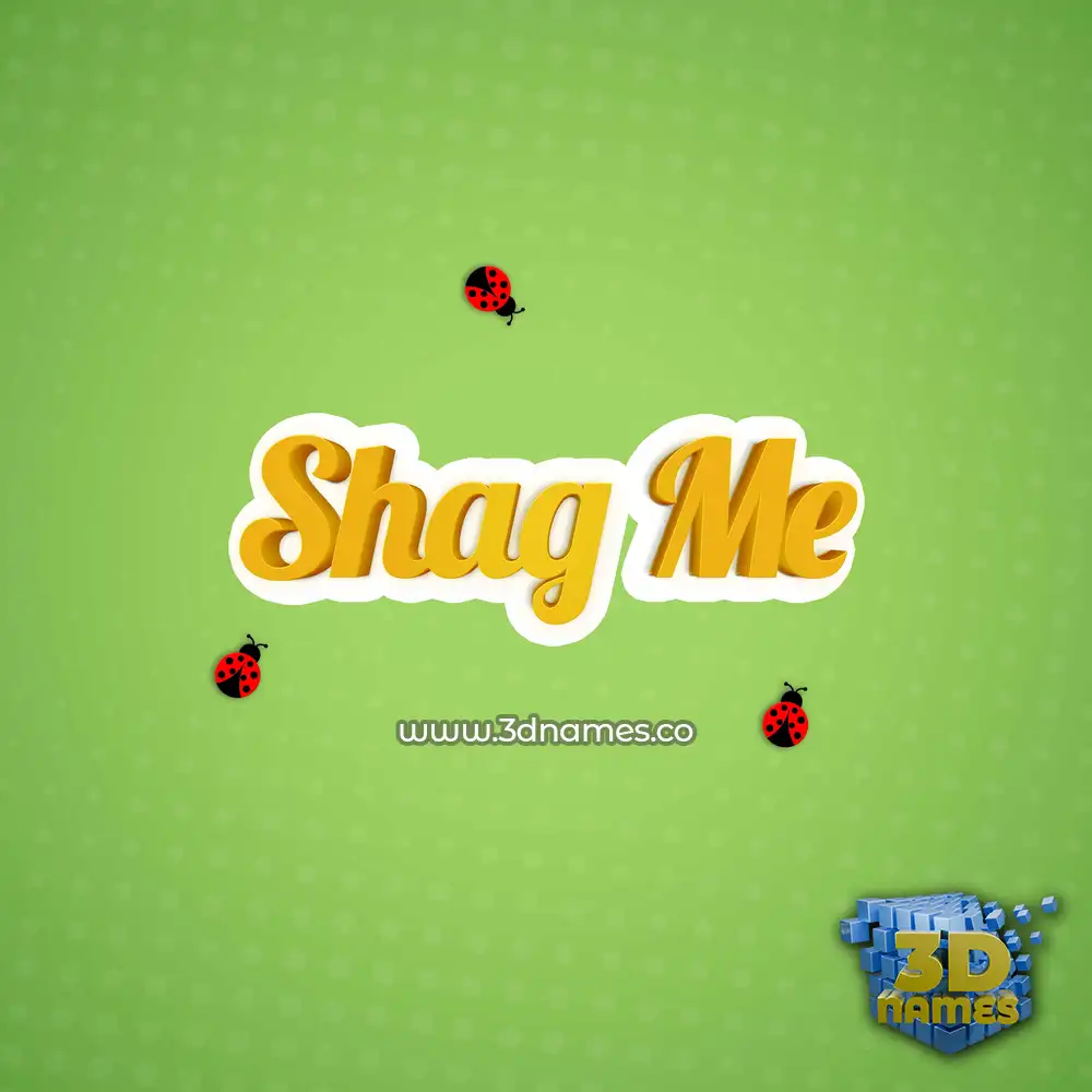 shag me in Ladybugs style - 3D name wallpaper