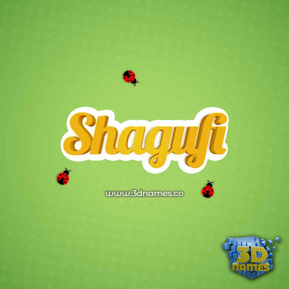 shagufi in Ladybugs style - 3D name wallpaper