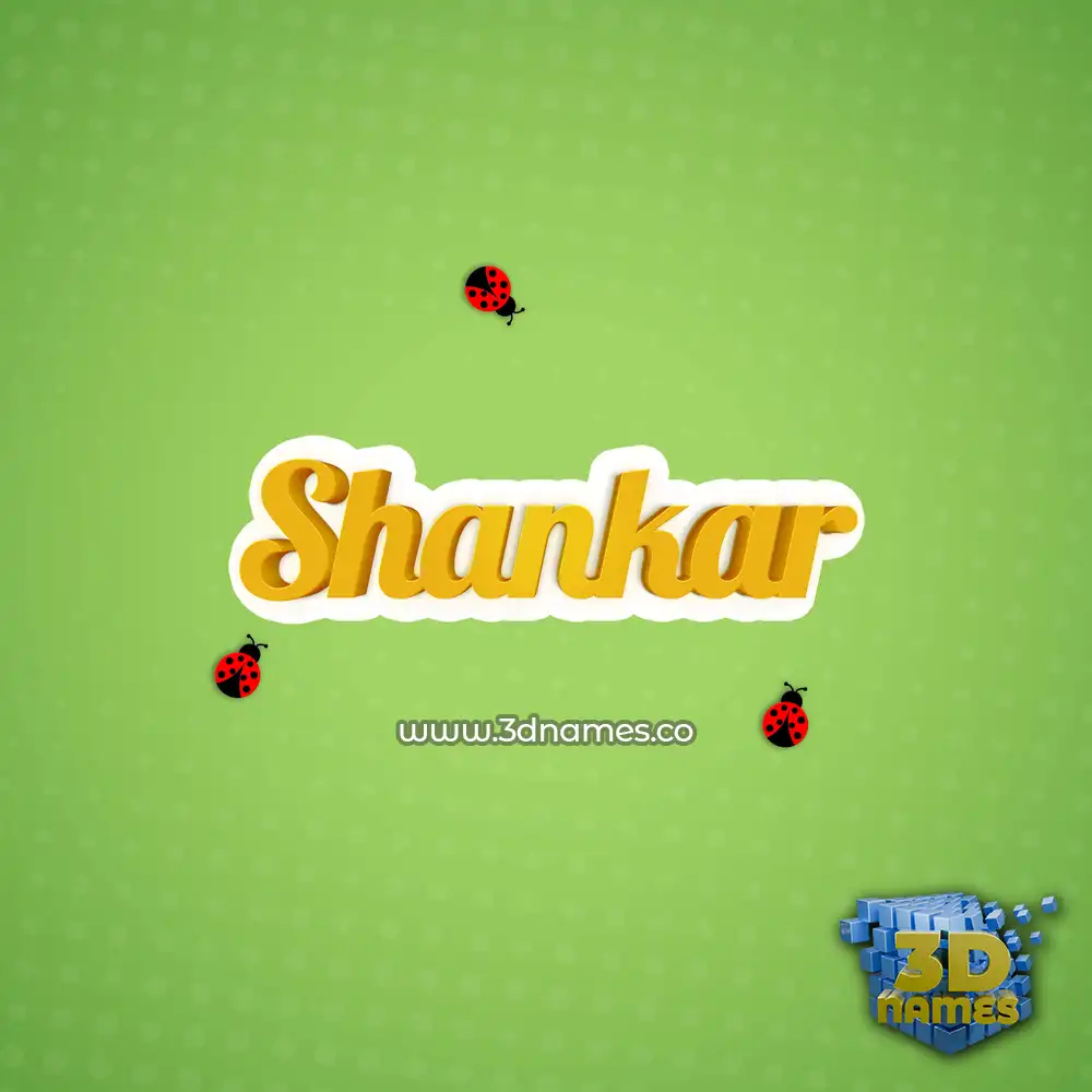shankar in Ladybugs style - 3D name wallpaper