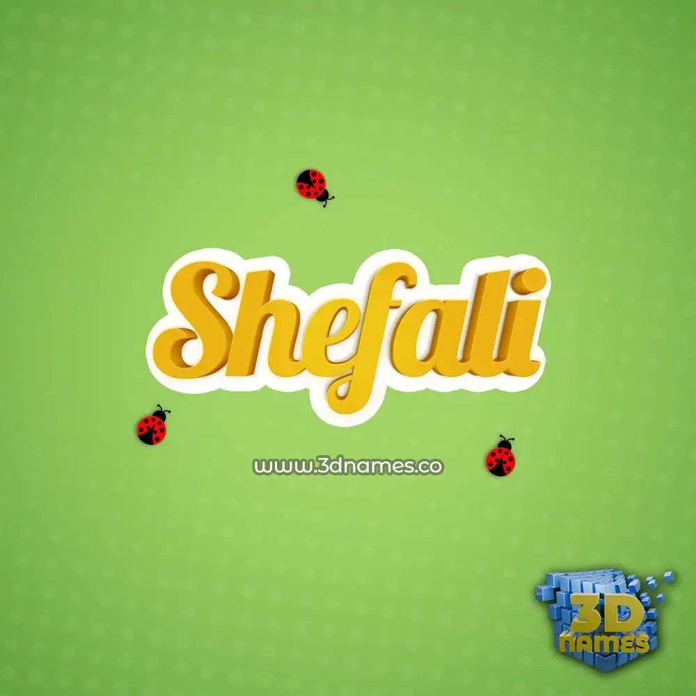 shefali in Ladybugs style - 3D name wallpaper