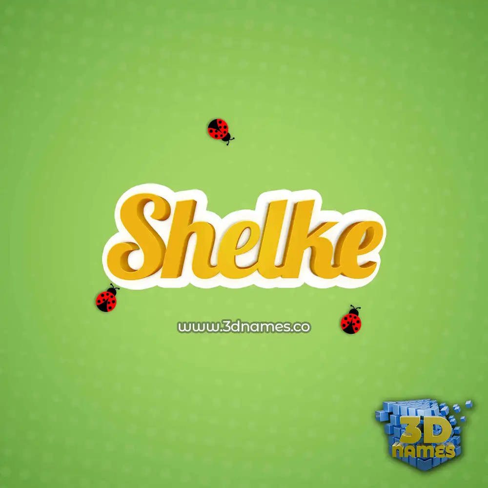 shelke in Ladybugs style - 3D name wallpaper