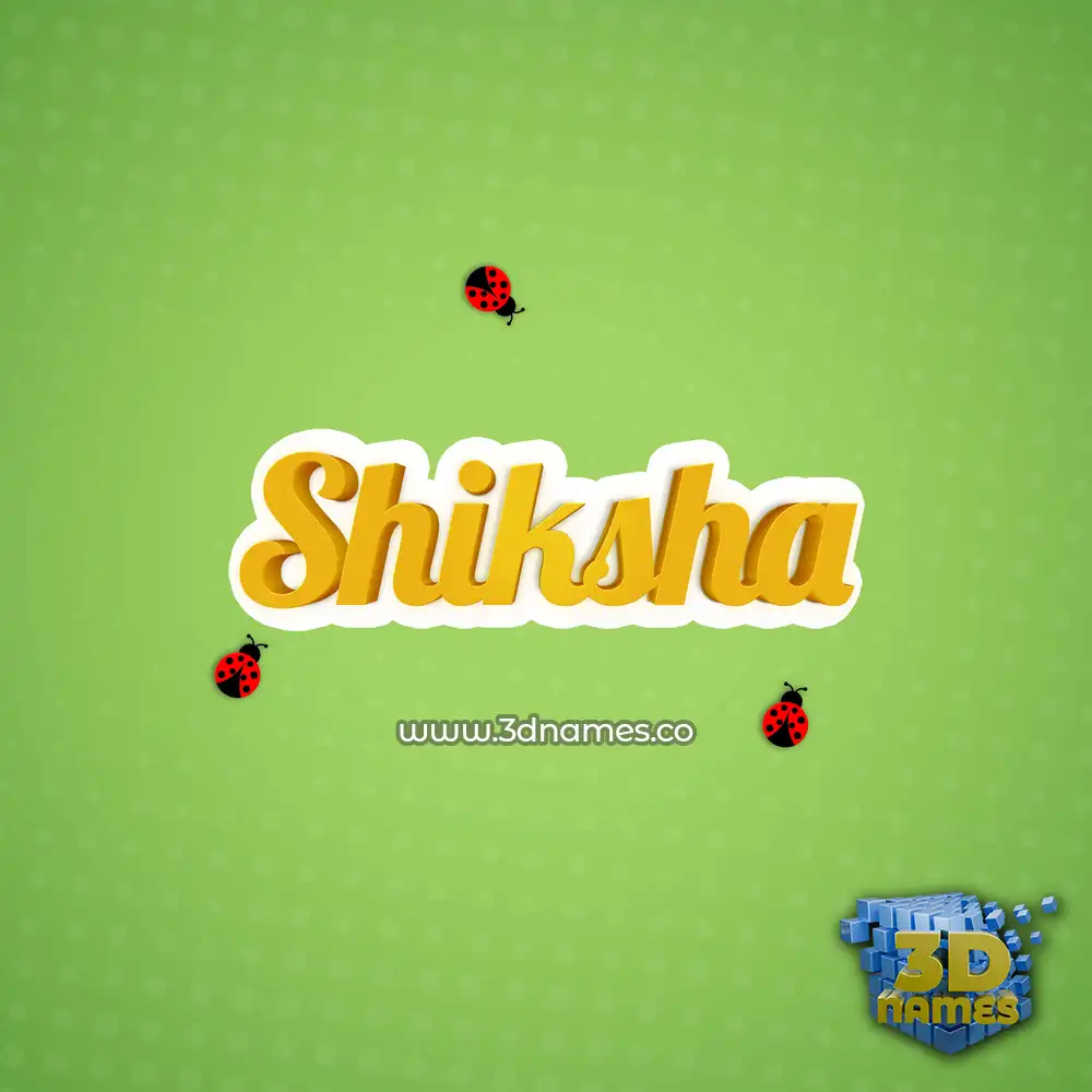 shiksha in Ladybugs style - 3D name wallpaper