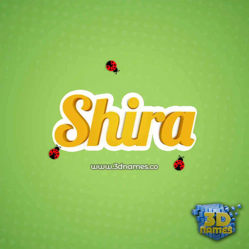 shira in Ladybugs style - 3D name wallpaper