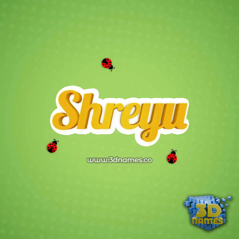 shreyu in Ladybugs style - 3D name wallpaper