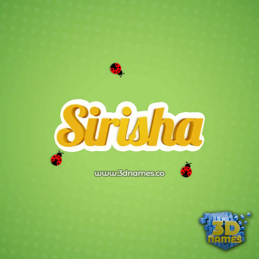 sirisha in Ladybugs style - 3D name wallpaper