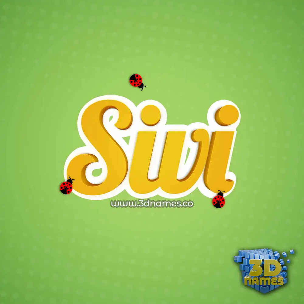 sivi in Ladybugs style - 3D name wallpaper