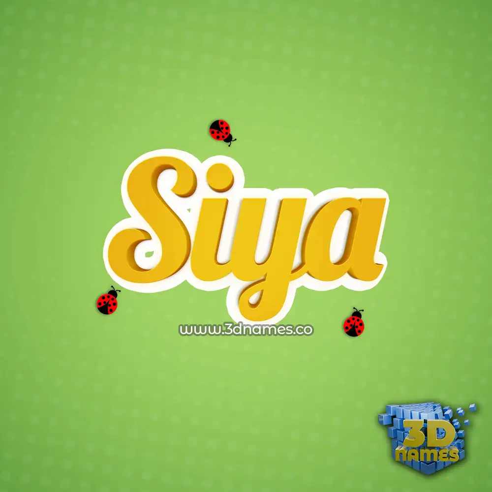 siya in Ladybugs style - 3D name wallpaper
