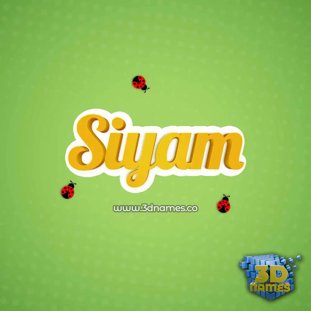 siyam in Ladybugs style - 3D name wallpaper
