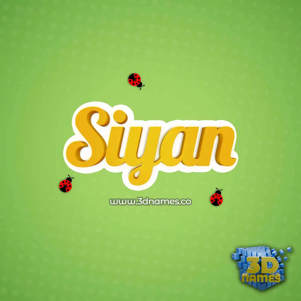 siyan in Ladybugs style - 3D name wallpaper