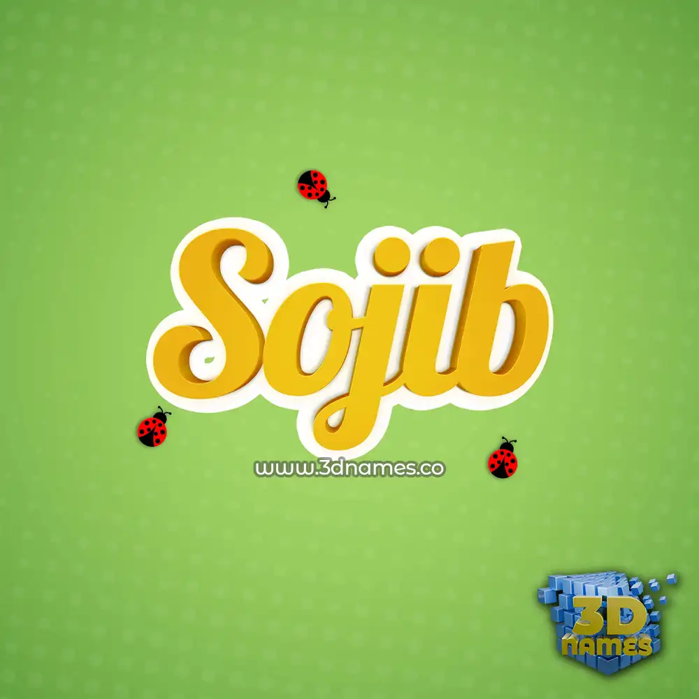 sojib in Ladybugs style - 3D name wallpaper
