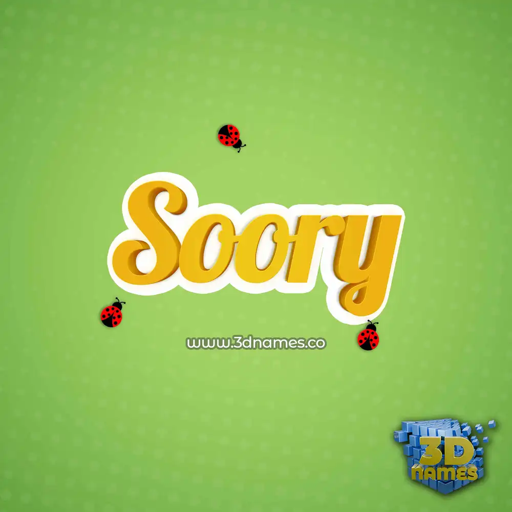 soory in Ladybugs style - 3D name wallpaper