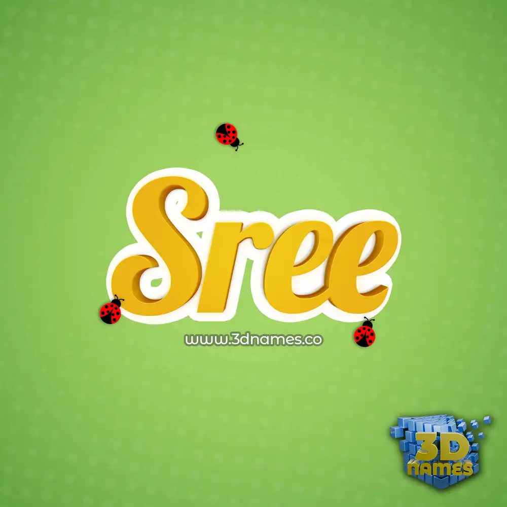 sree in Ladybugs style - 3D name wallpaper