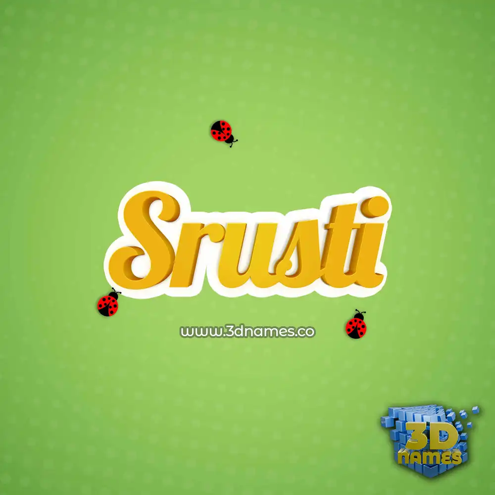 srusti in Ladybugs style - 3D name wallpaper