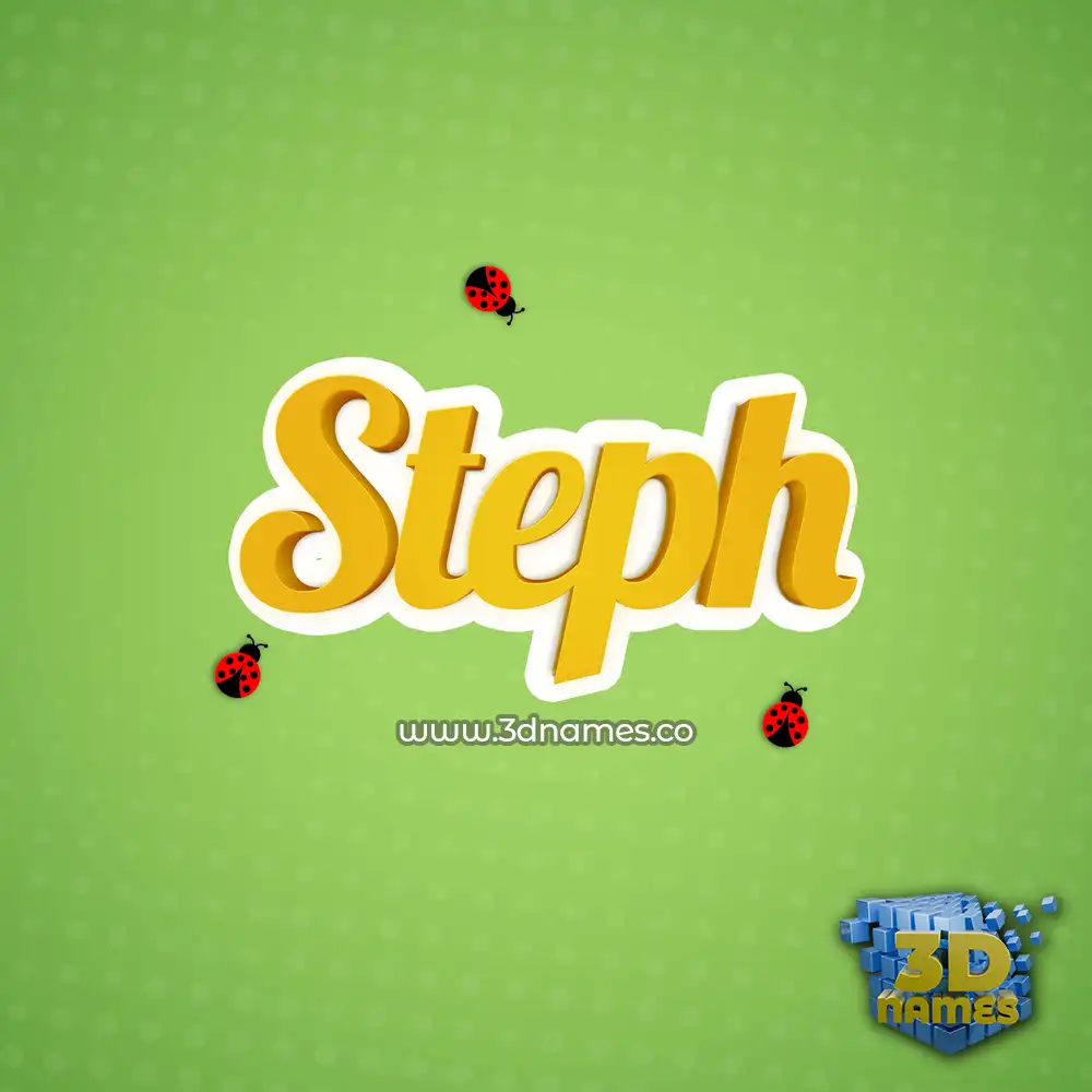 steph in Ladybugs style - 3D name wallpaper