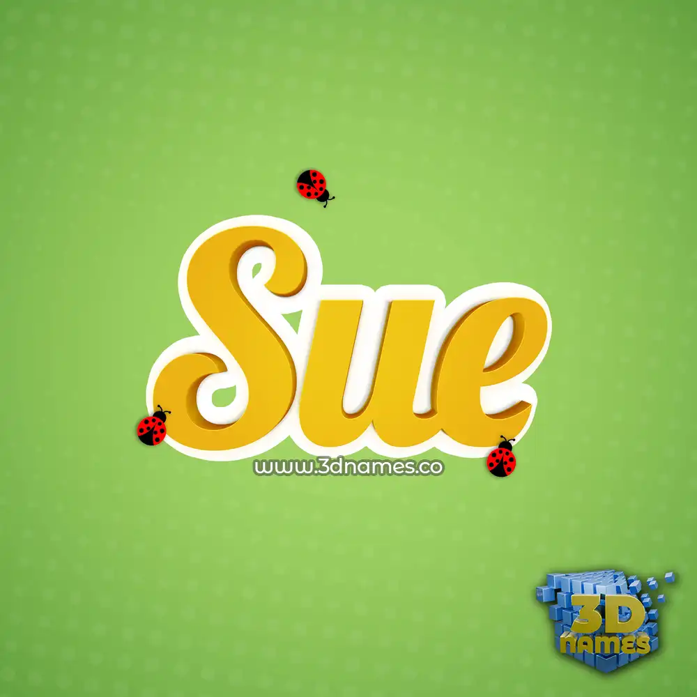 sue in Ladybugs style - 3D name wallpaper