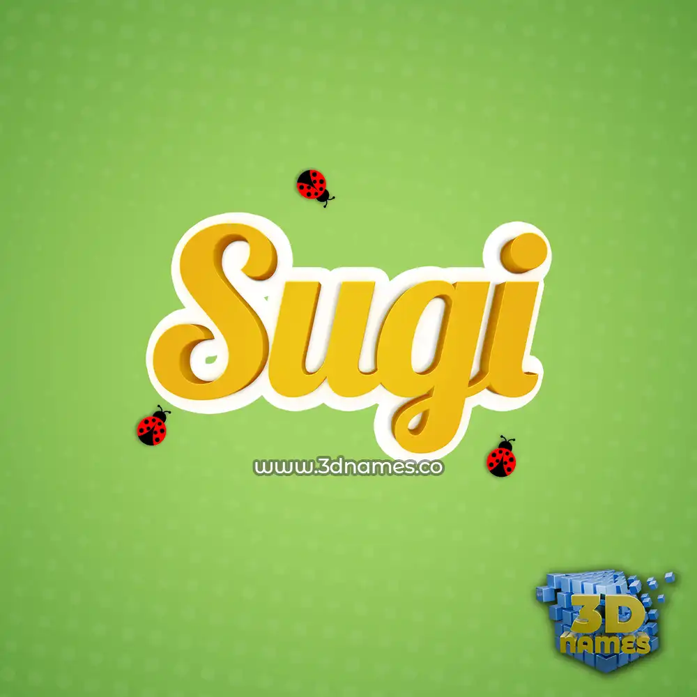 sugi in Ladybugs style - 3D name wallpaper
