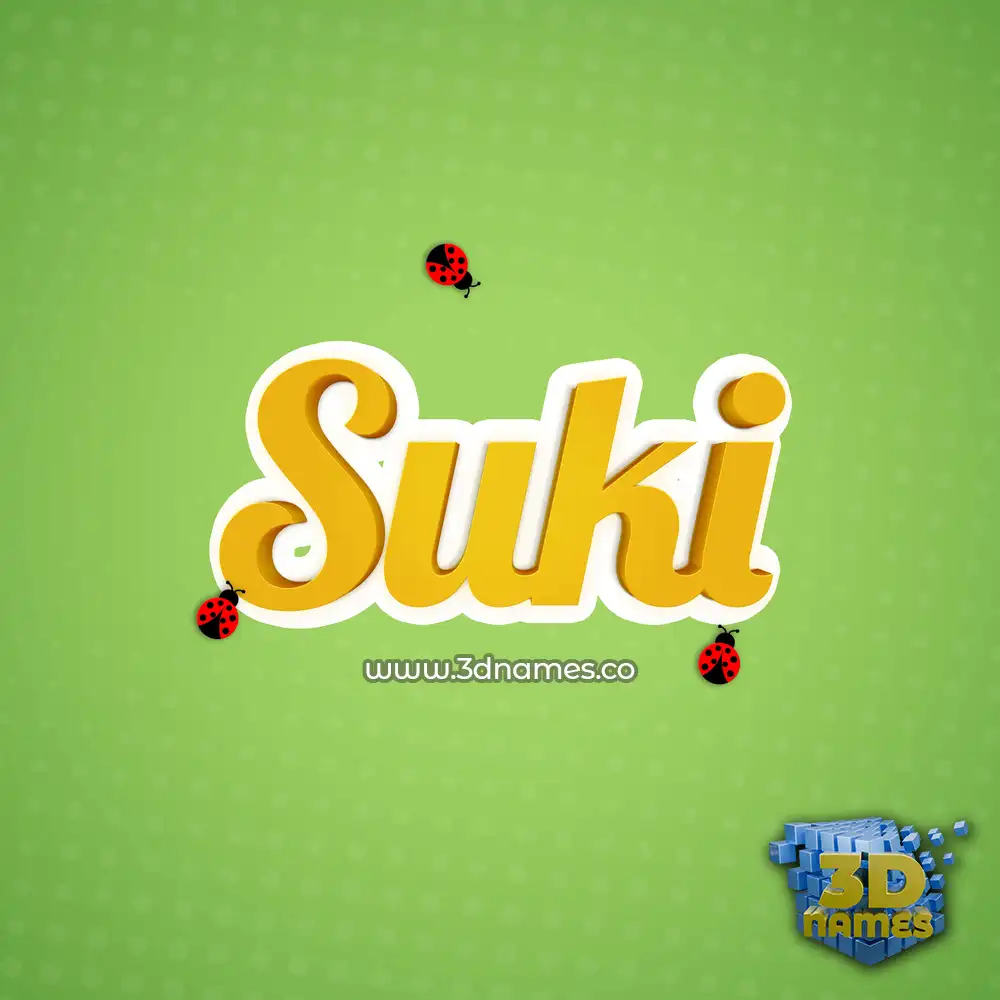 suki in Ladybugs style - 3D name wallpaper