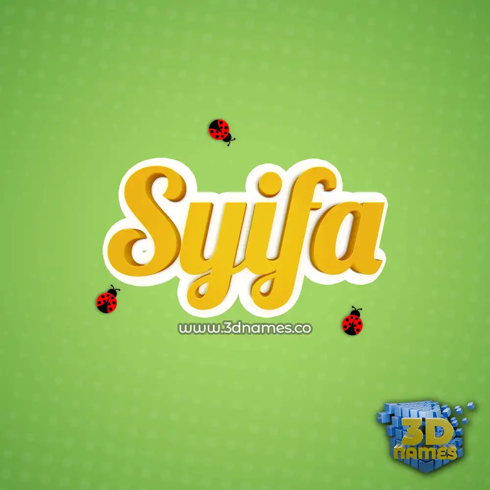syifa in Ladybugs style - 3D name wallpaper