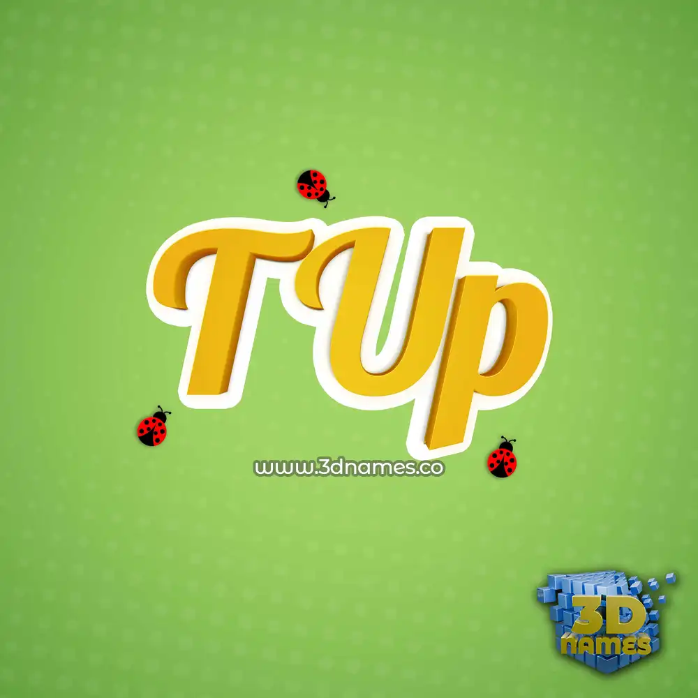 t up in Ladybugs style - 3D name wallpaper
