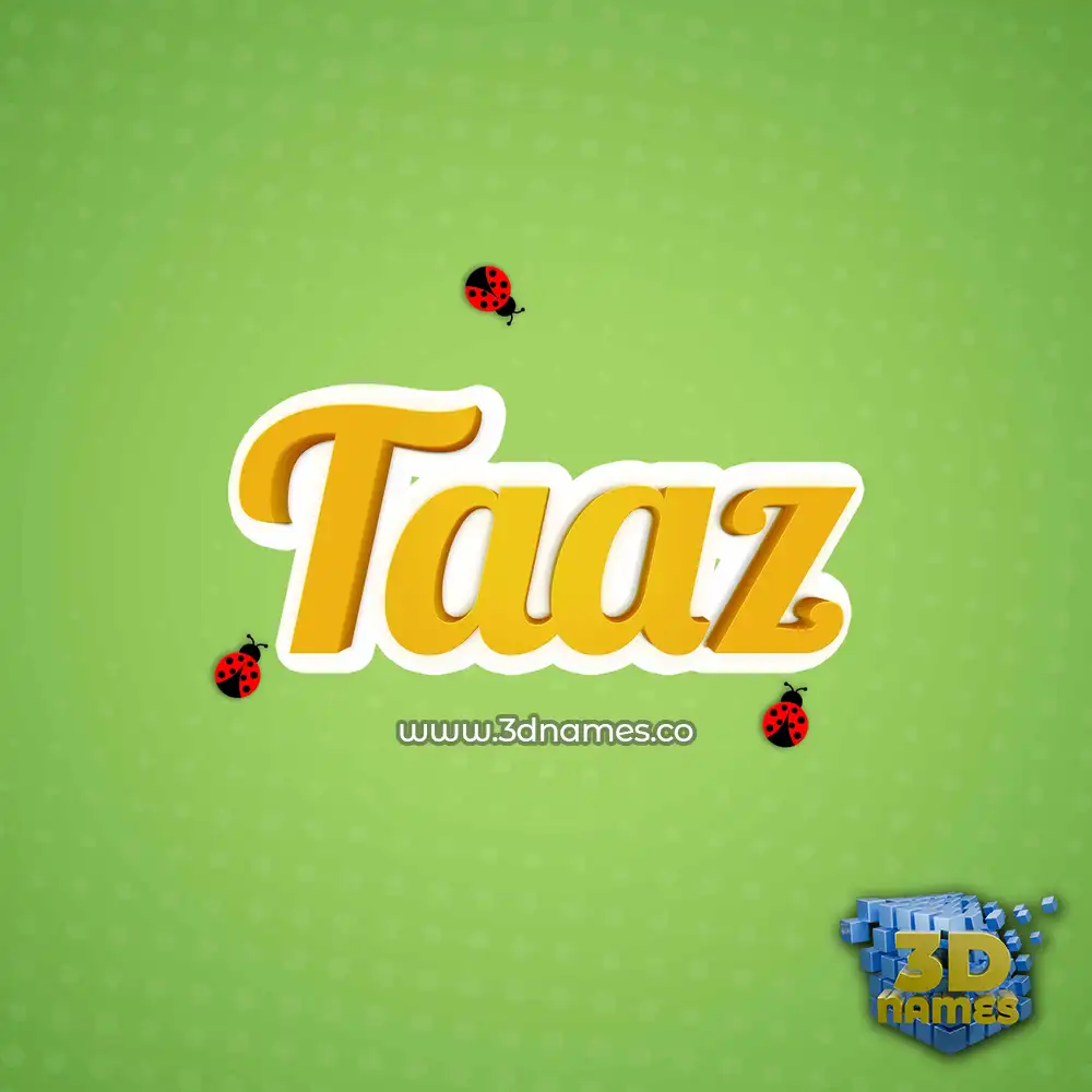 taaz in Ladybugs style - 3D name wallpaper