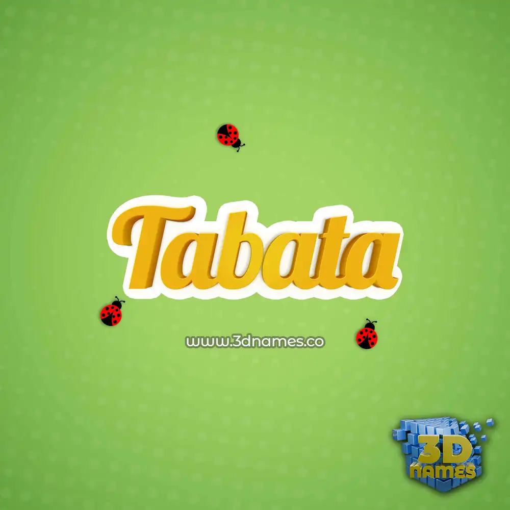 tabata in Ladybugs style - 3D name wallpaper