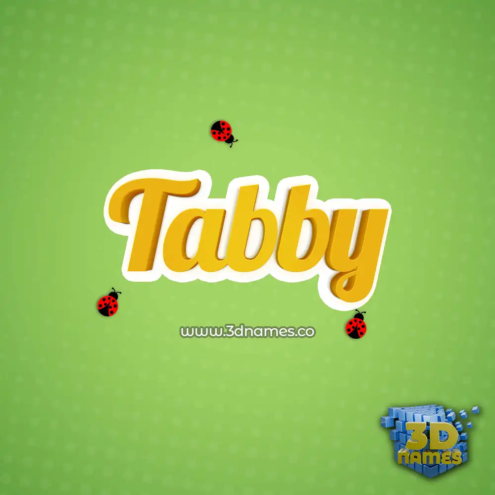 tabby in Ladybugs style - 3D name wallpaper