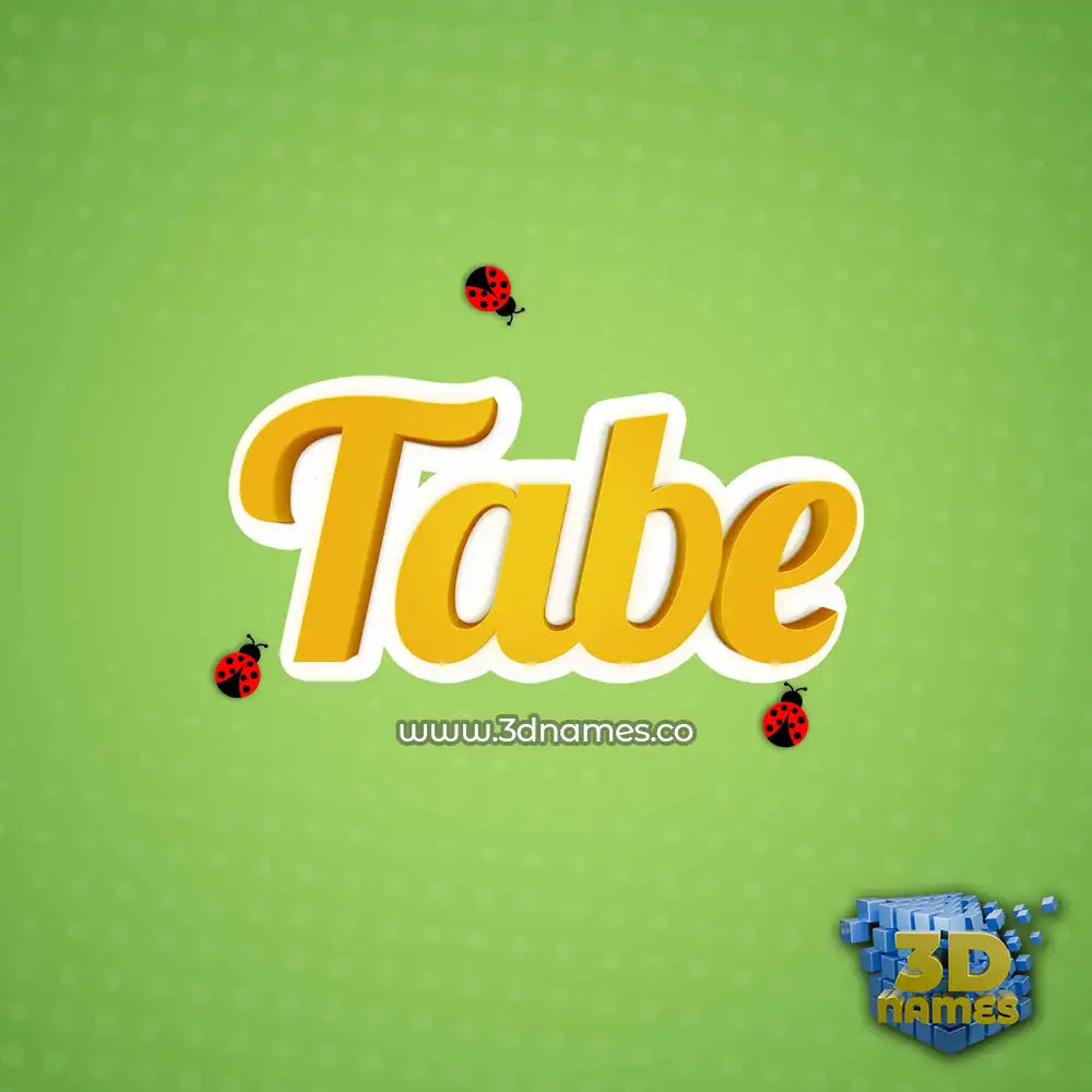 tabe in Ladybugs style - 3D name wallpaper