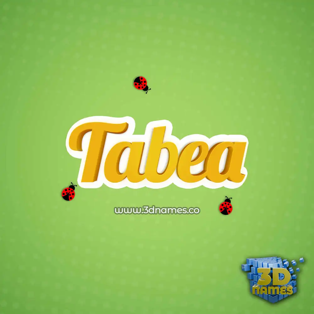 tabea in Ladybugs style - 3D name wallpaper