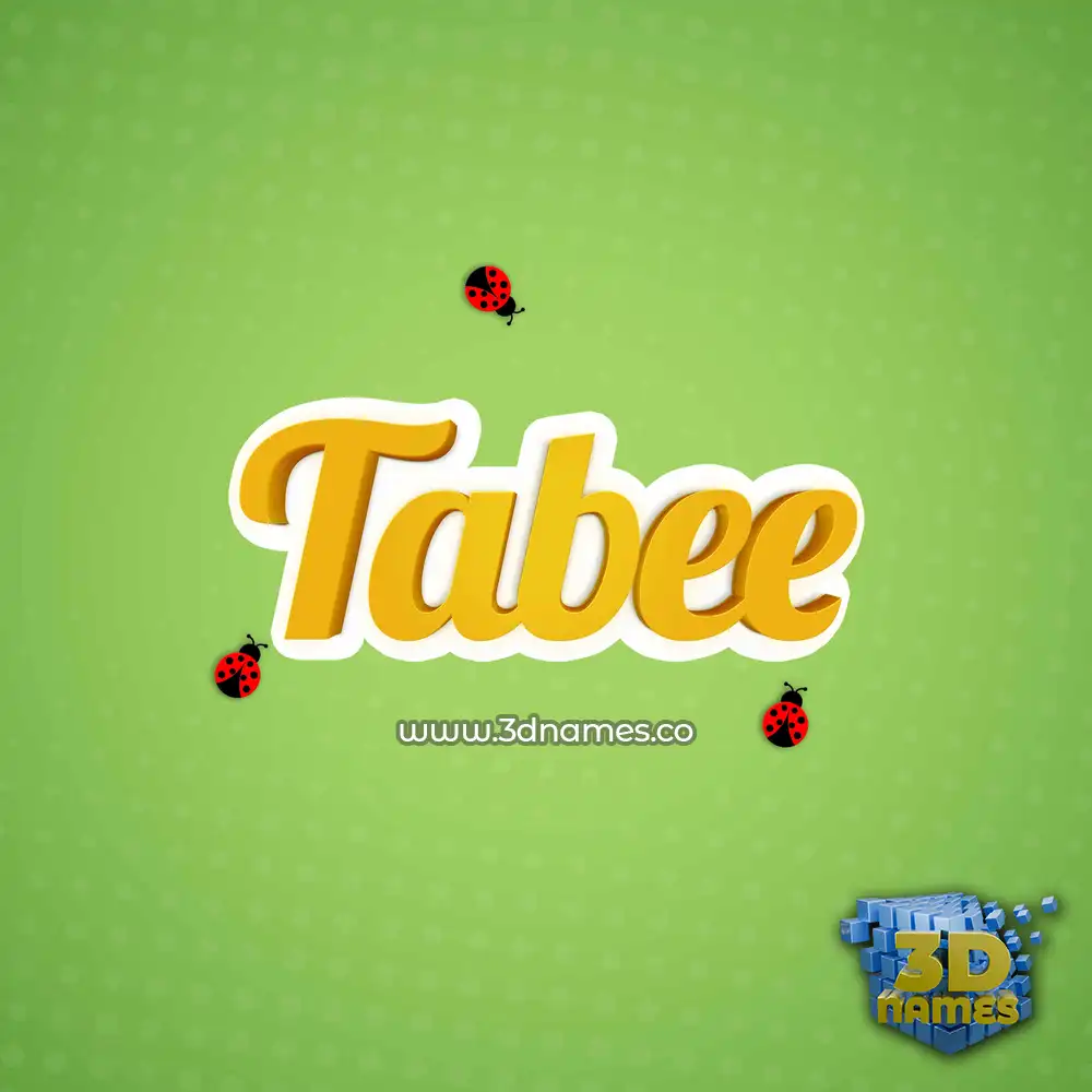 tabee in Ladybugs style - 3D name wallpaper