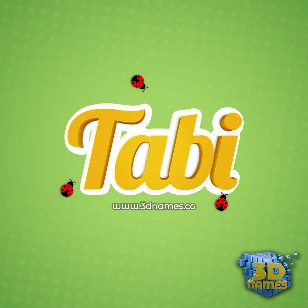 tabi in Ladybugs style - 3D name wallpaper