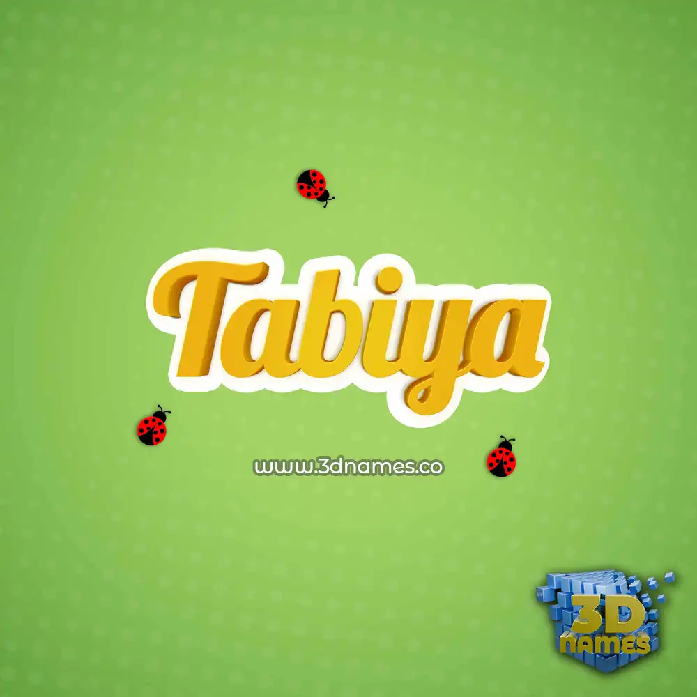 tabiya in Ladybugs style - 3D name wallpaper