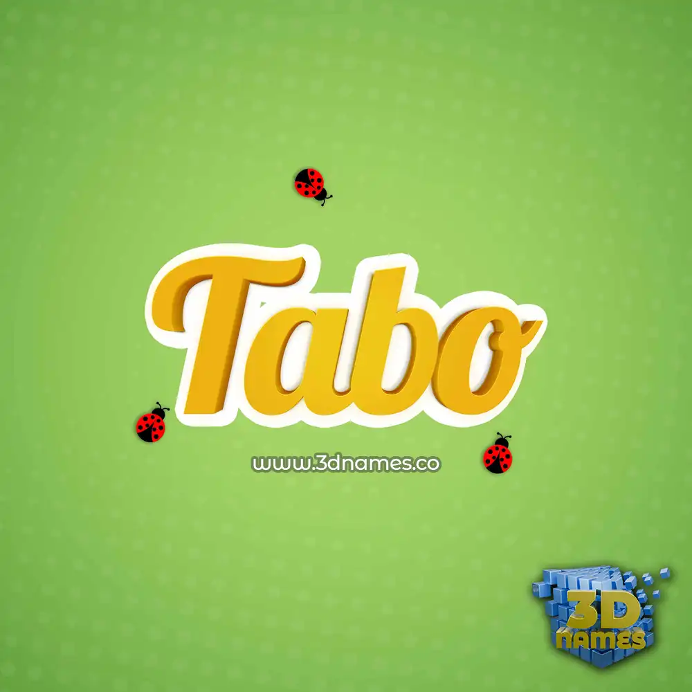 tabo in Ladybugs style - 3D name wallpaper