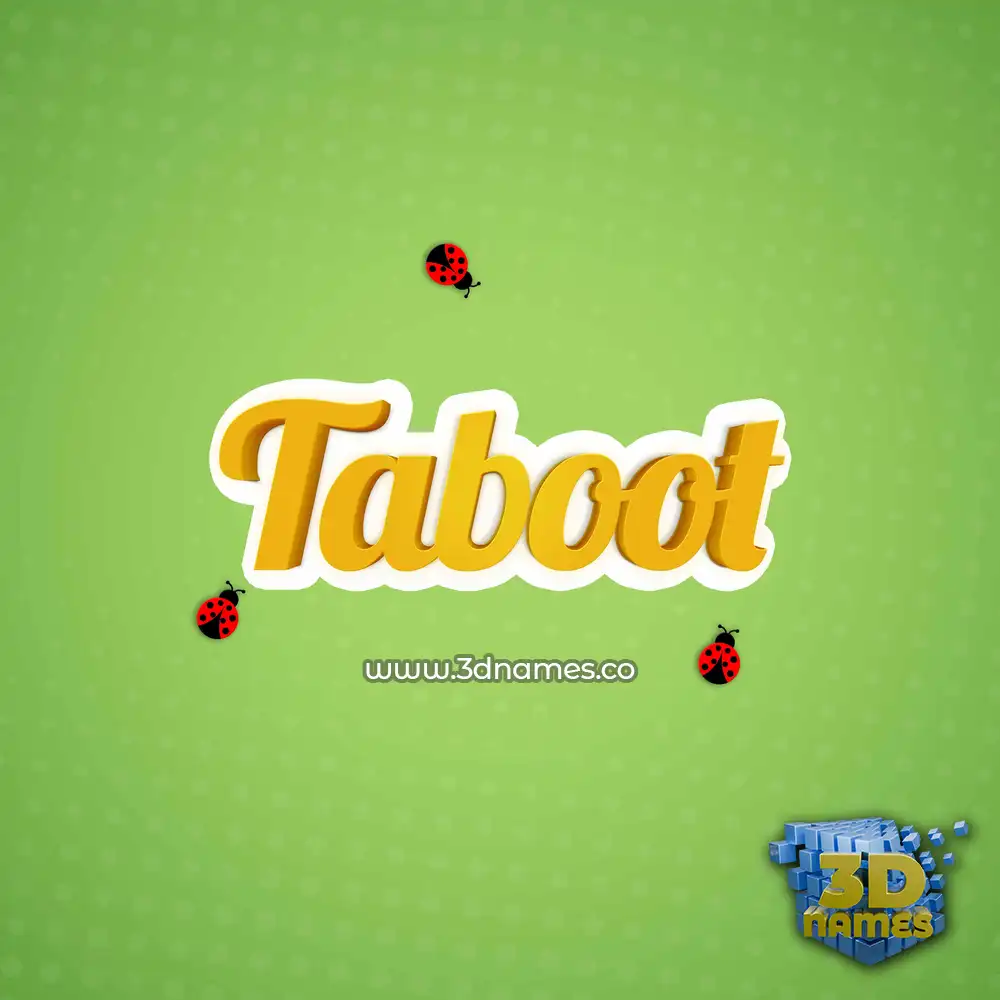 taboot in Ladybugs style - 3D name wallpaper