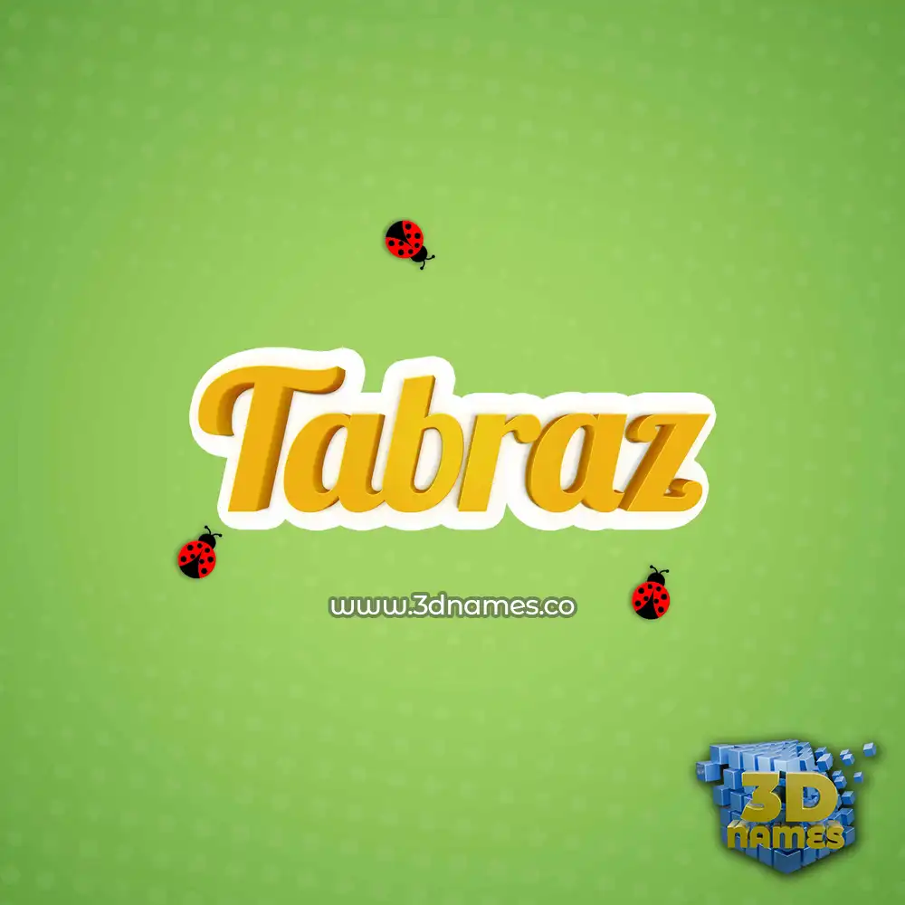 tabraz in Ladybugs style - 3D name wallpaper