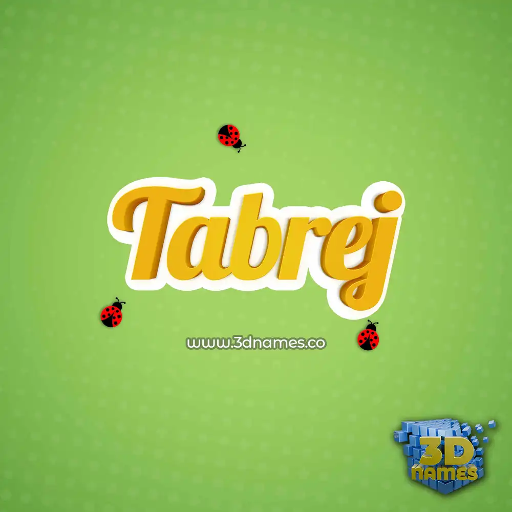 tabrej in Ladybugs style - 3D name wallpaper