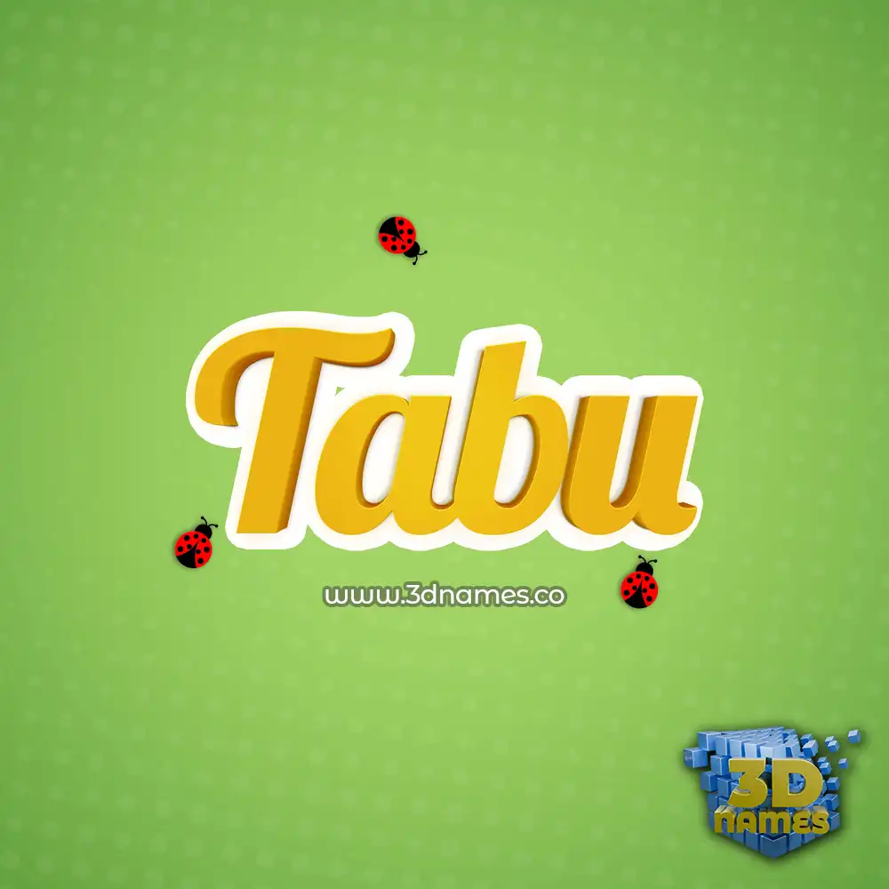 tabu in Ladybugs style - 3D name wallpaper