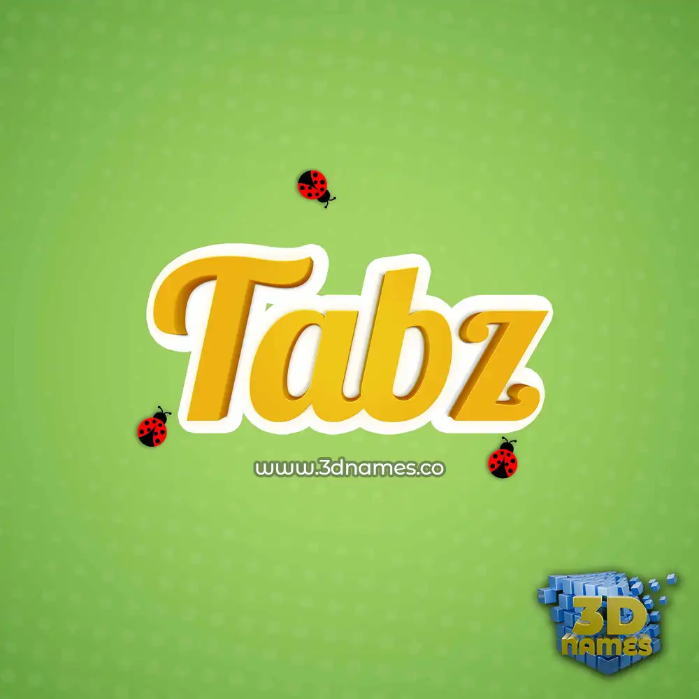 tabz in Ladybugs style - 3D name wallpaper