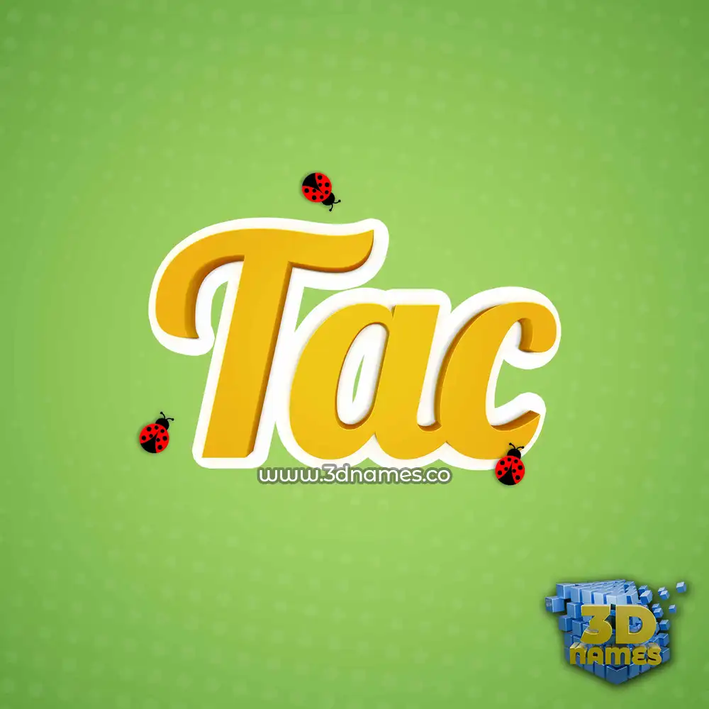 tac in Ladybugs style - 3D name wallpaper