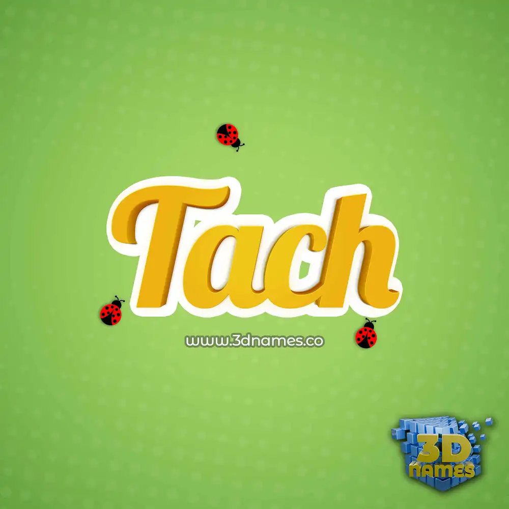 tach in Ladybugs style - 3D name wallpaper
