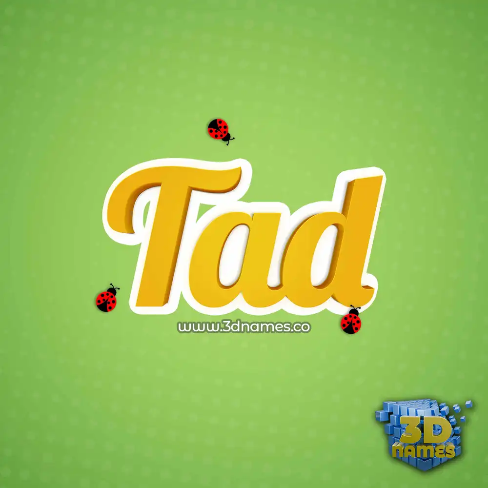 tad in Ladybugs style - 3D name wallpaper