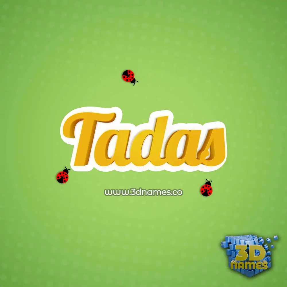 tadas in Ladybugs style - 3D name wallpaper