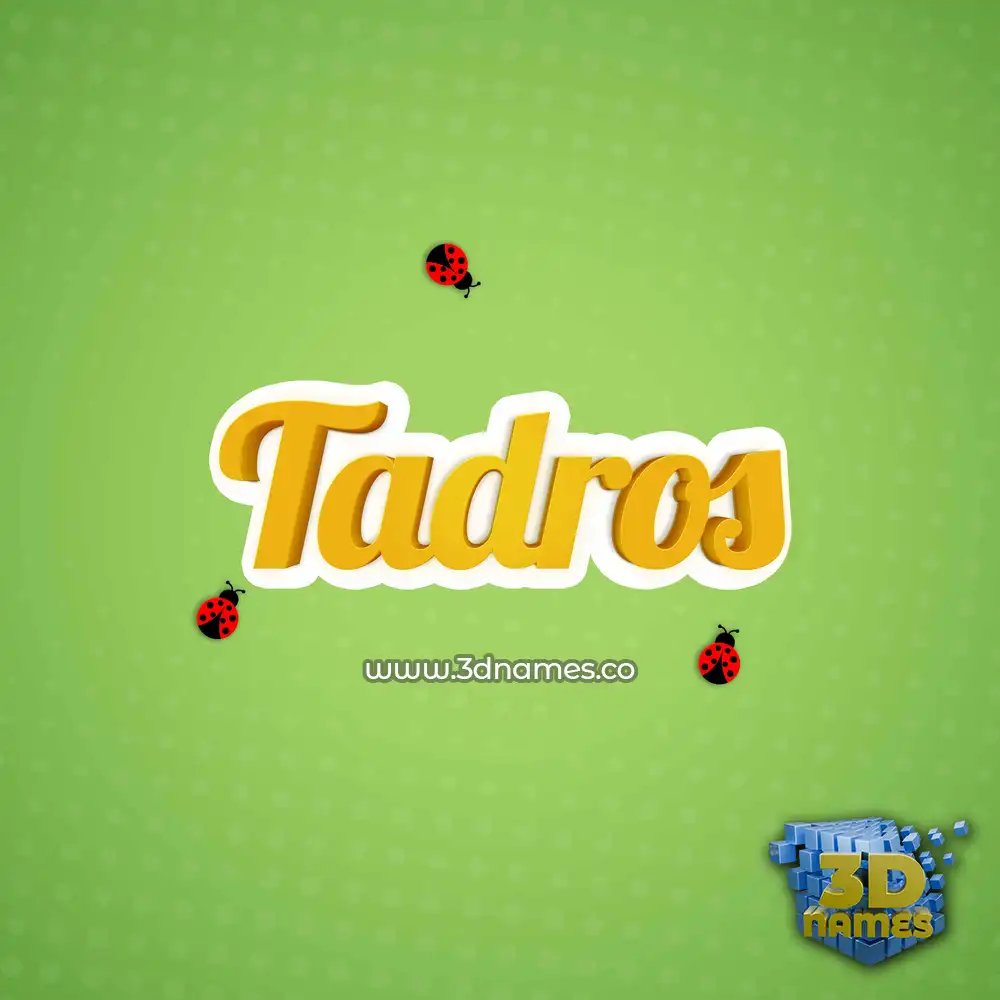 tadros in Ladybugs style - 3D name wallpaper