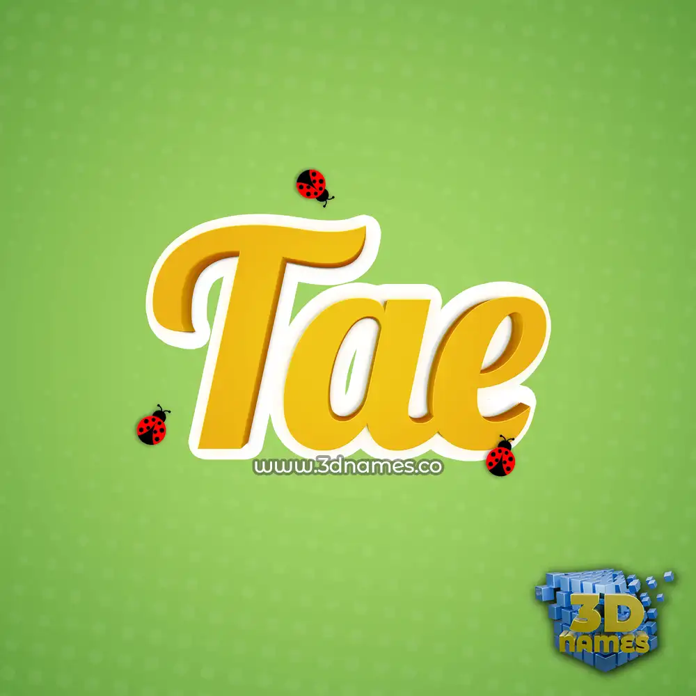 tae in Ladybugs style - 3D name wallpaper