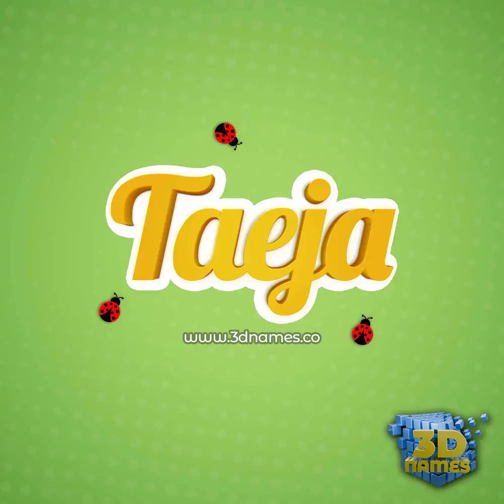 taeja in Ladybugs style - 3D name wallpaper