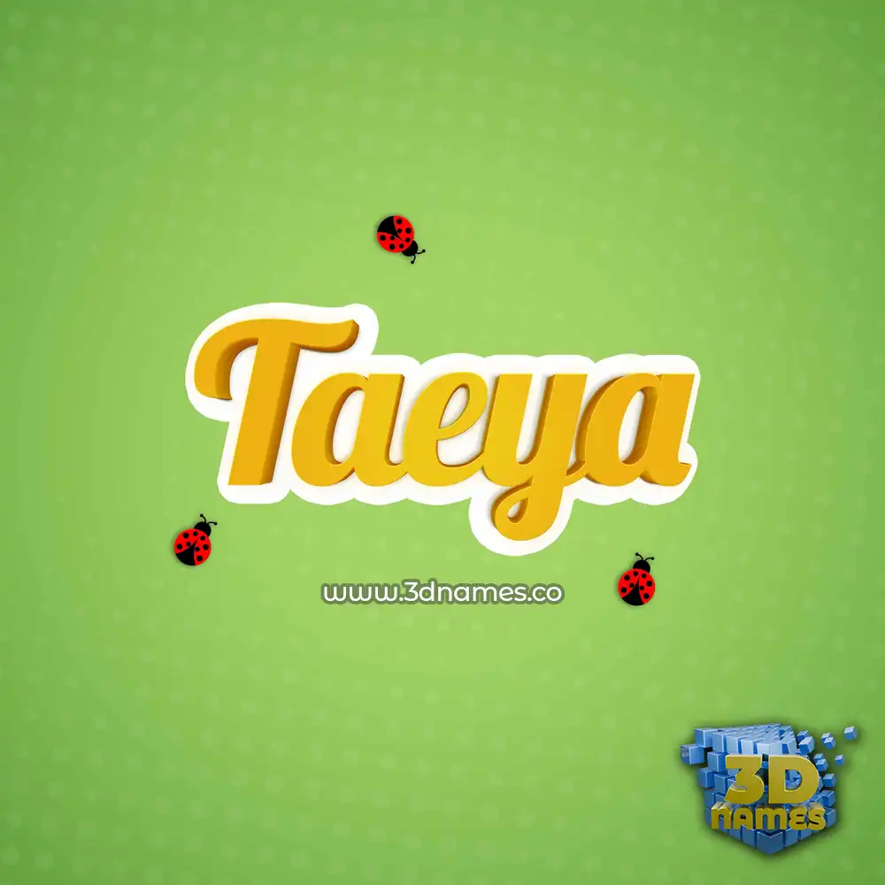 taeya in Ladybugs style - 3D name wallpaper