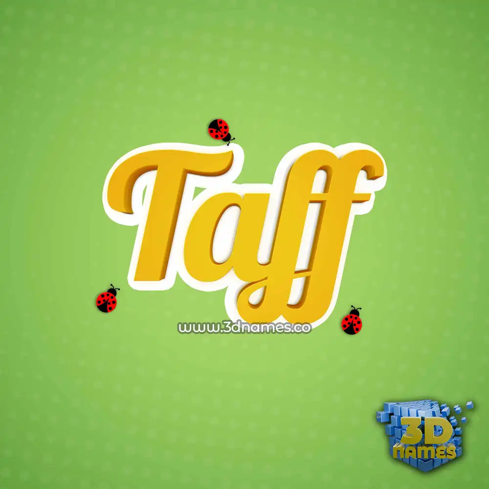 taff in Ladybugs style - 3D name wallpaper