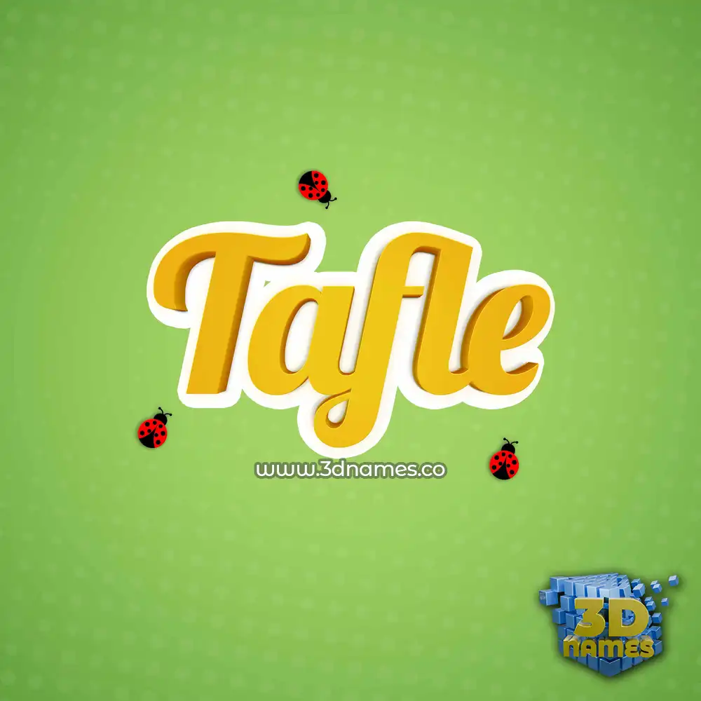 tafle in Ladybugs style - 3D name wallpaper