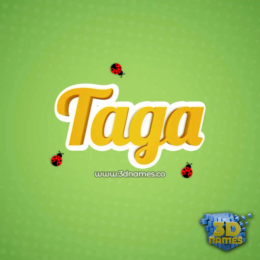 taga in Ladybugs style - 3D name wallpaper