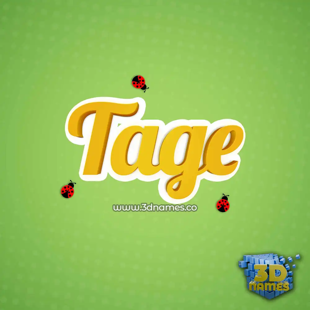tage in Ladybugs style - 3D name wallpaper
