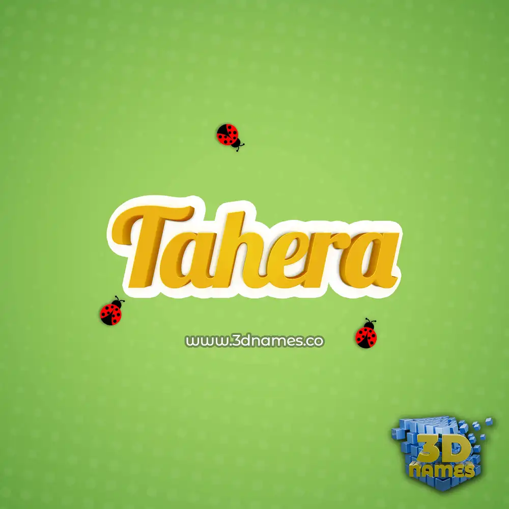 tahera in Ladybugs style - 3D name wallpaper